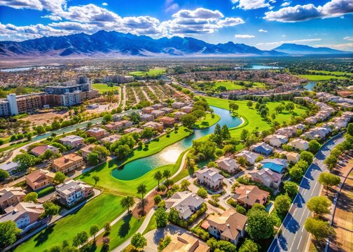 Aerial View of Summerlin, Las Vegas: Luxury Homes & Resort Style Living