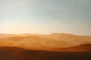 Serene Desert Landscape Under a Calm Sky