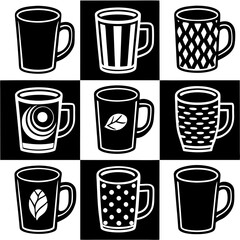 Travel Coffee Mug Set For Business Branding In White Background