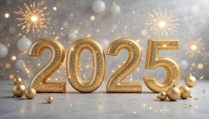 Golden 2025 New Year's Celebration