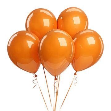 Happy Orange Balloon Bunch for Carnival Fun
