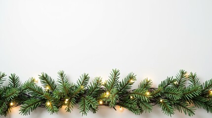 Obraz premium Christmas Background with Fir Branches and Holiday Decorations.