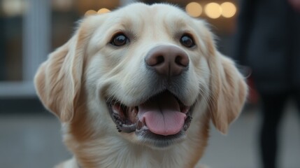 Happy pets collection A loyal service dog assisting handler