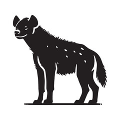 Bold hyena silhouette for innovative design applications - Hyena illustration - minimallest hyena vector
