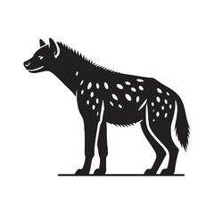 Stylish hyena silhouette for versatile media applications - Hyena illustration - minimallest hyena vector
