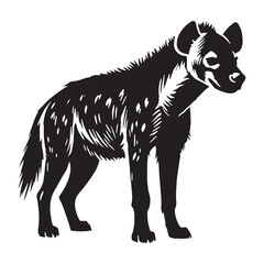 Bold hyena silhouette for innovative media designs - Hyena black vector
