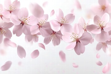 Falling Cherry Blossoms, Delicate Pink Petals