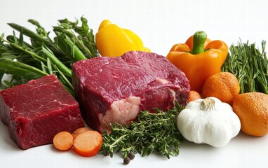 Fototapeta premium An elegant plated filet mignon with a red wine reduction.