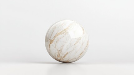 A beautifully crafted marble sphere showcasing intricate veins and a smooth, glossy finish for artistic projects.