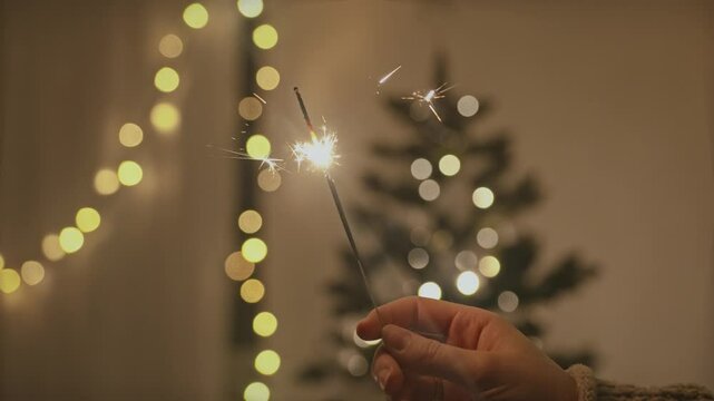 fireworks at night to welcome the arrival of winter