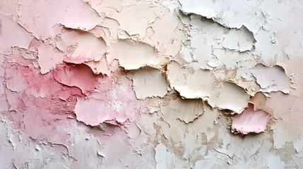 Obraz premium Textured Abstract Paint Layers in Soft Pink and Beige