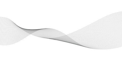 Abstract grey smooth element swoosh speed wave modern stream background. Abstract wave line for banner, template, wallpaper background with wave design. Vector illustration
