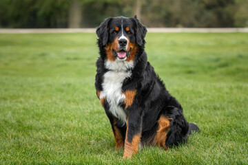 Bernese Mountain Dog on Windsor Long Walk looking regal
