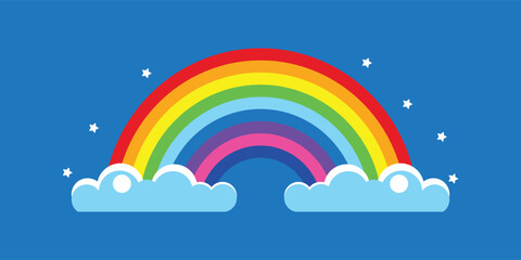 A vibrant vector illustration of a colorful rainbow background, ideal for bright and cheerful designs.