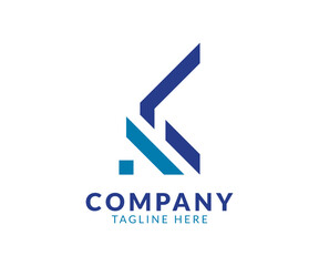 Abstract initial letter k real estate and architecture logo template design.