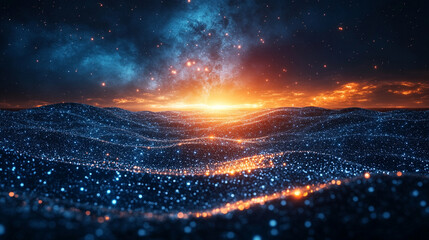 dynamic flowing data technology background symbolizing chaotic information streams, visualizing the complexity and interconnectedness of modern data systems in a digital world