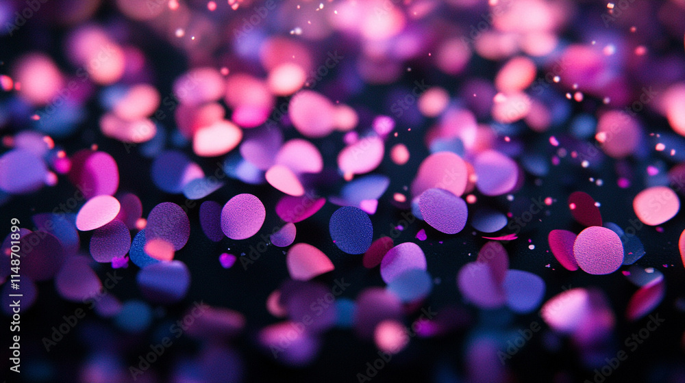 Poster colorful bokeh effect with vibrant circles creating a dreamy atmosphere.