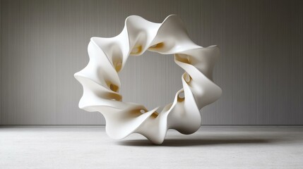 Minimalist geometric shapes A minimalist torus in gallery