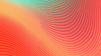 Fototapeta premium Abstract Orange and Teal Curving Lines Pattern