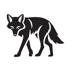 Jackal silhouette for digital art and design - Jackal black vector
