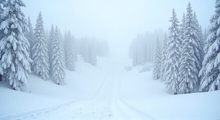 snow covered trees in winter