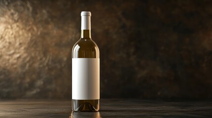 Fototapeta premium Elegant Wine Bottle Mockup: A Blank Canvas for Your Brand