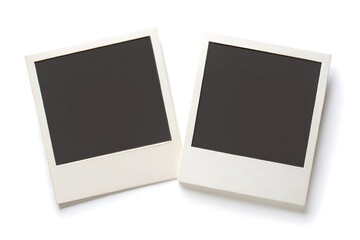 Timeless Memories. Exploring the Aesthetic of Blank Polaroid Frames On White Background