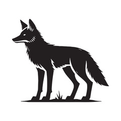 Jackal silhouette for modern digital design - Jackal black vector
