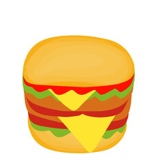 Flat design Hand drawn burger illustration 