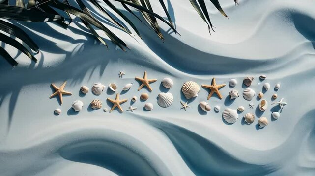 sand, beautiful shells, background

