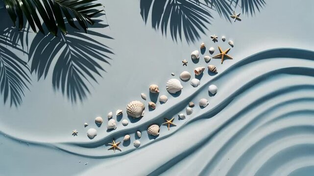 sand, beautiful shells, background

