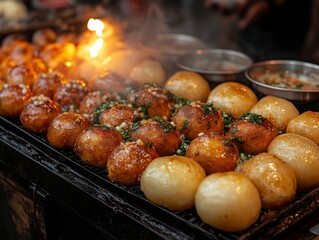 Holi celebrations filled with vibrant colors and joyful people enjoying delicious street food