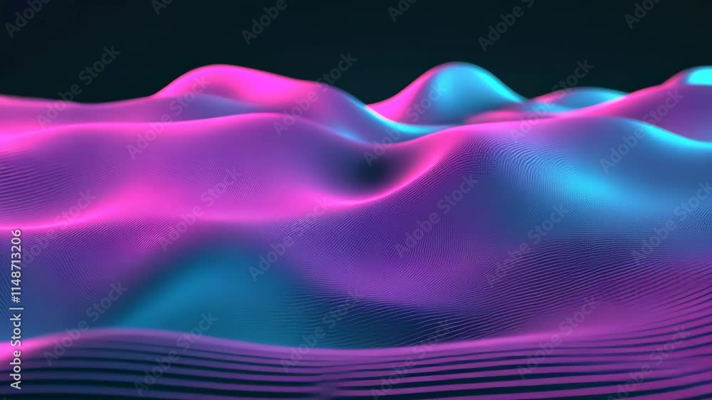 Poster colorful layered waves with alpha and turbo effects in abstract conceptual design