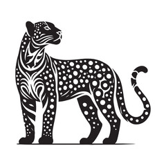 Creative jaguar silhouette for unique artistic projects - Jaguar illustration - minimallest jaguar vector
