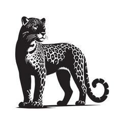 Creative jaguar silhouette for versatile artistic needs - Jaguar illustration - minimallest jaguar vector

