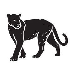 Jaguar silhouette for versatile design applications - Jaguar black vector
