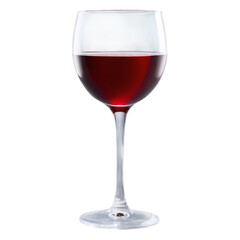 glass of wine isolated on transparent background