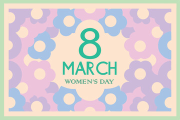 8 March Women's Day Typography 