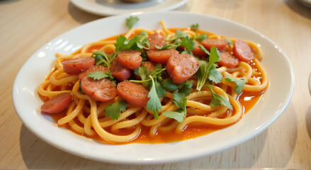 spaghetti with tomato sauce