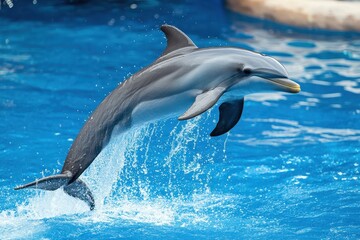 Fototapeta premium Aquarium dolphin exhibition