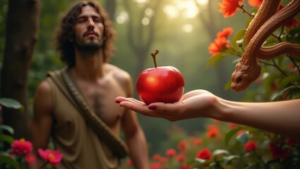 Adam and Eve in Eden: A Biblical Illustration of the Forbidden Fruit Moment