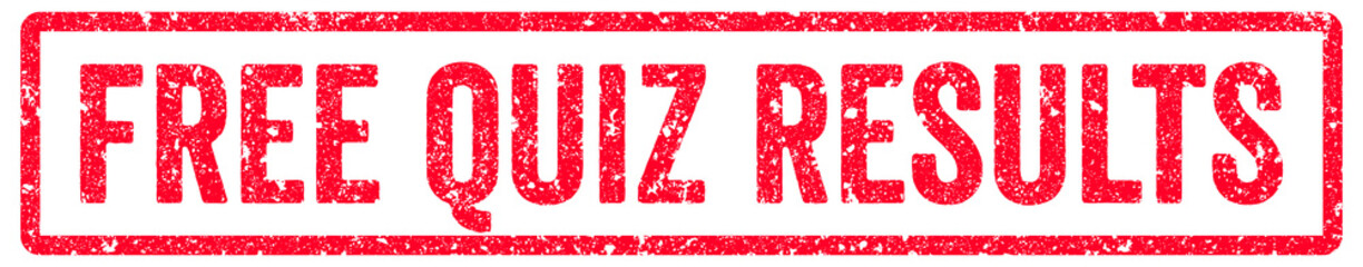 Free Quiz Results Stamp Transparent Seal, Red Grunge Free Quiz Results Word Rubber Stamp Seal