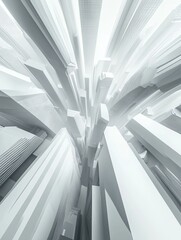 Obraz premium Abstract design with dynamic white structures.