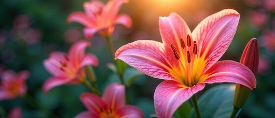 Naklejka premium Isolated Lily Flower with Soft Light - High Resolution AI Photo