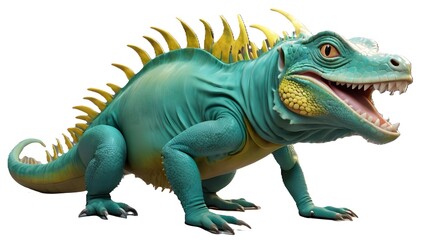 Fototapeta premium iguana or lizard with a toothy grin and large, round eyes