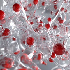 Abstract representation of molecular structure.