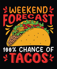 funny taco t shirt design vector art
