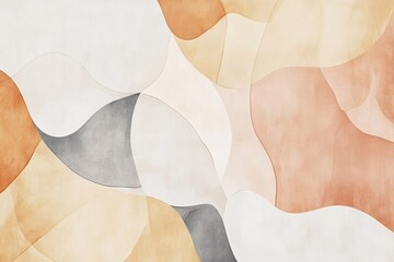 Abstract waves in soft, muted colors.