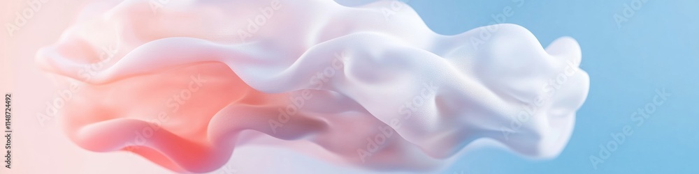 Poster Surreal Minimalism Flowing Abstract Patterns with Pastel Gradients in Modern Design