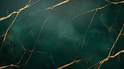 Emerald Green Marble Texture with Golden Veins: A luxurious and elegant background, showcasing a deep green marble with intricate gold veins.